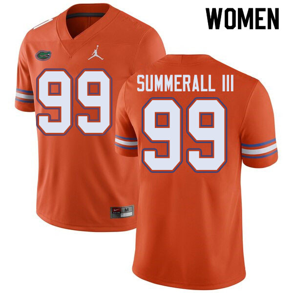 Jordan Brand Women #99 Lloyd Summerall III Florida Gators College Football Jerseys Sale-Orange